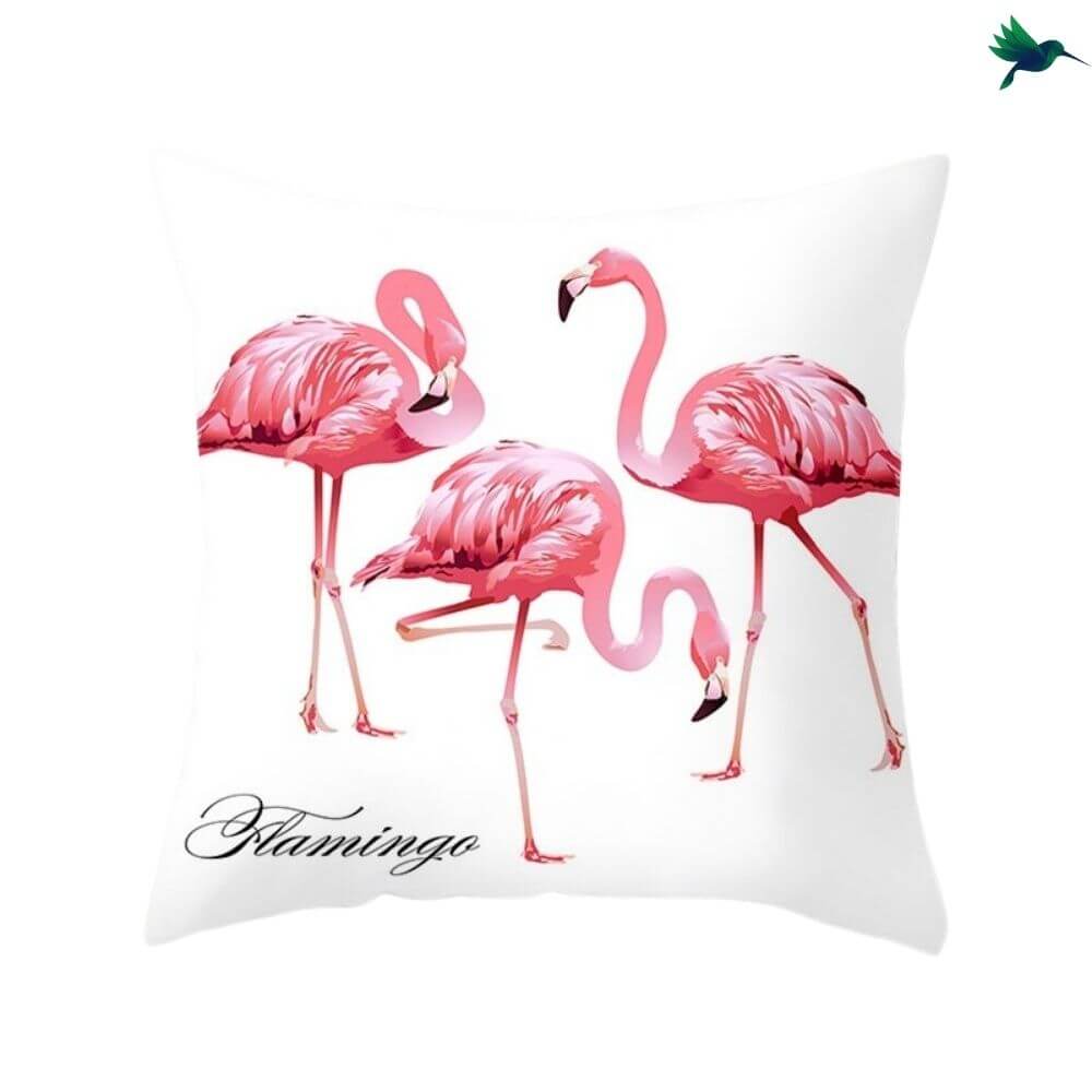 Coussin Flamant Rose Déco-exotique.fr