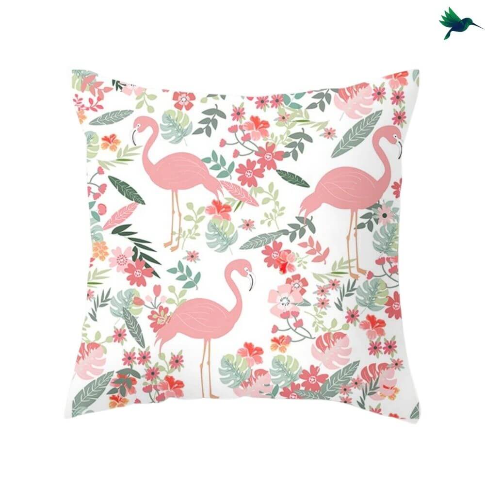 Coussin Flamant Rose Déco-exotique.fr