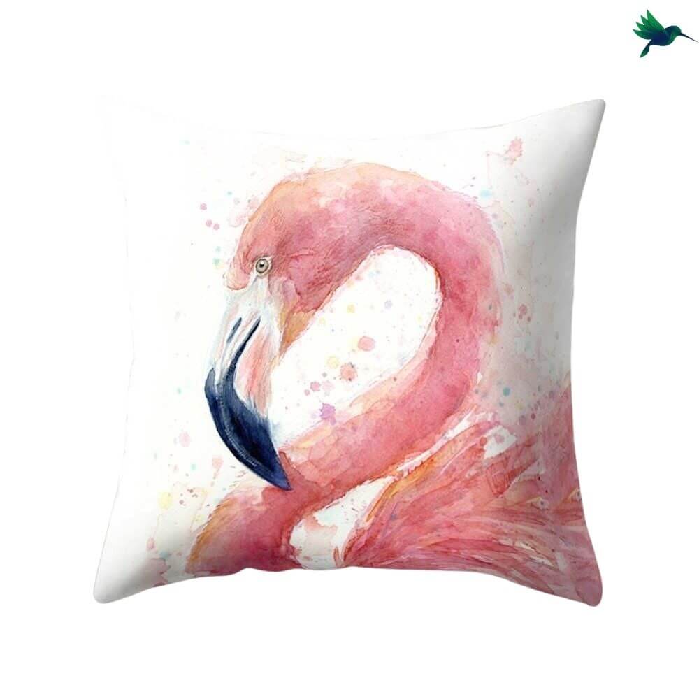 Coussin Flamant Rose Déco-exotique.fr