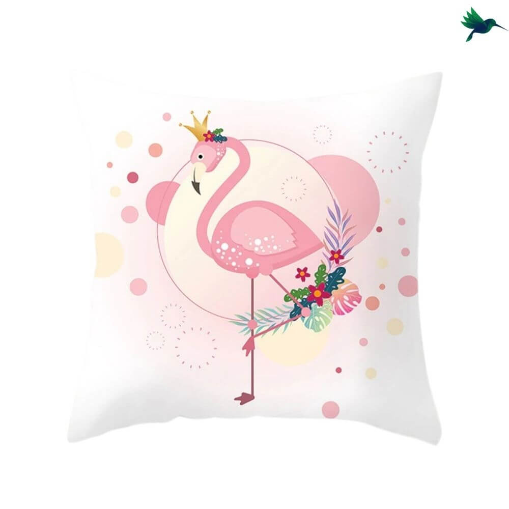 Coussin Flamant Rose Déco-exotique.fr