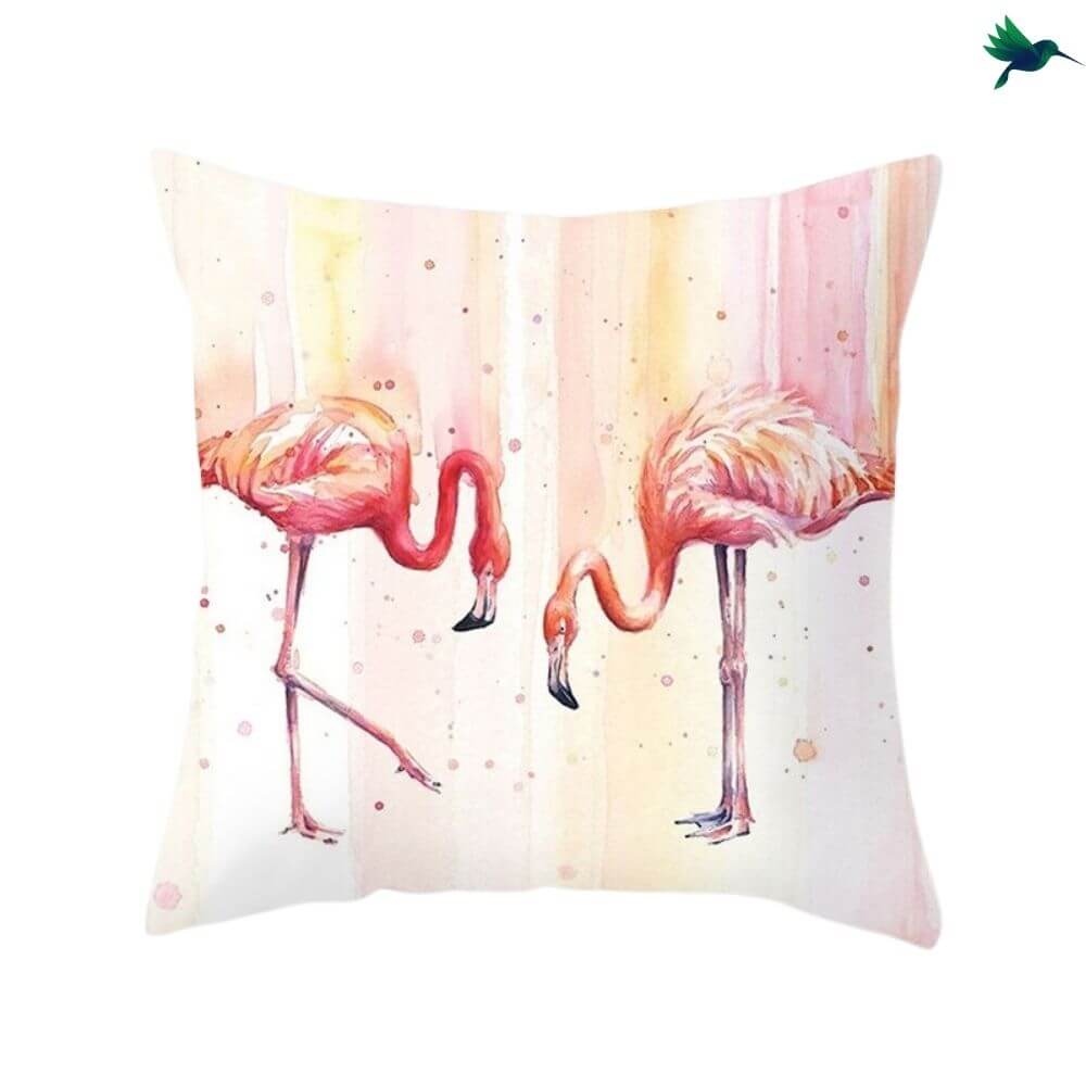 Coussin Flamant Rose Déco-exotique.fr