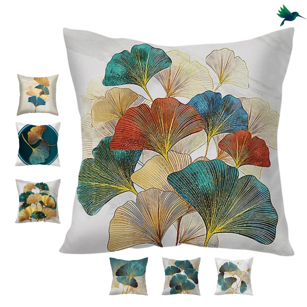 Coussin Ginkgo Déco-exotique.fr