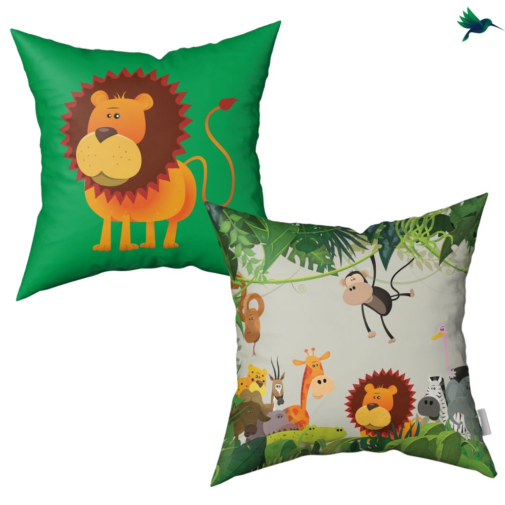 Coussin Jungle Animaux Déco-exotique.fr