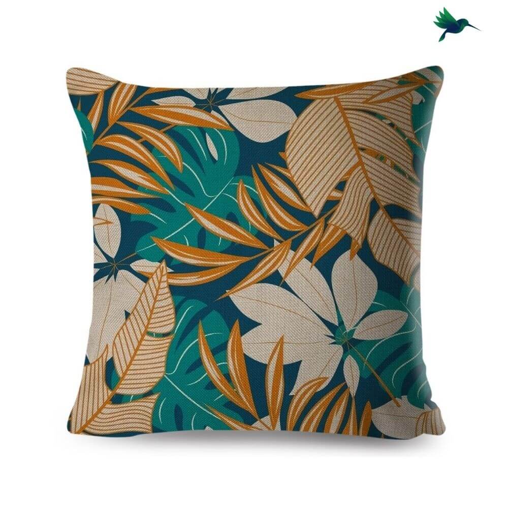 Coussin Jungle Bleu Déco-exotique.fr