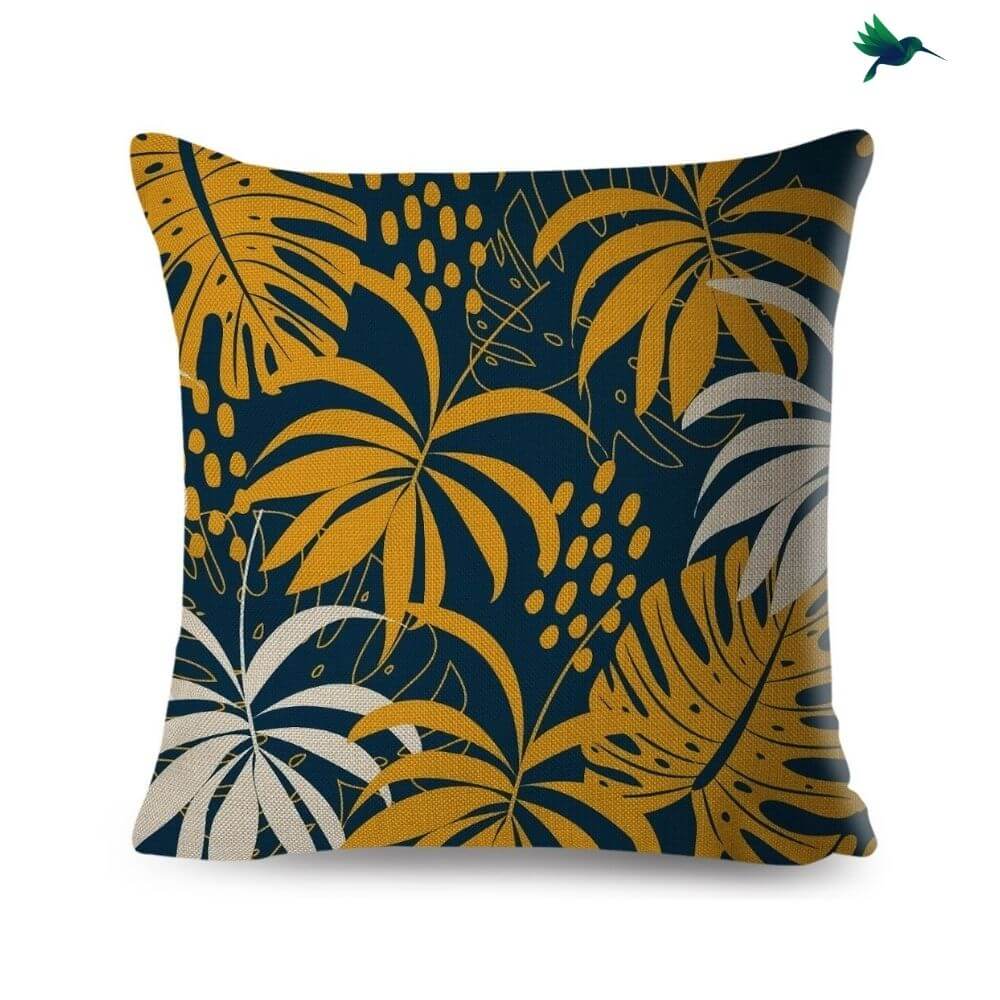 Coussin Jungle Bleu Déco-exotique.fr