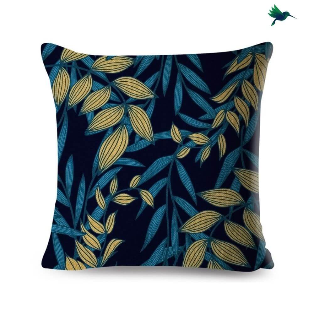 Coussin Jungle Bleu Déco-exotique.fr