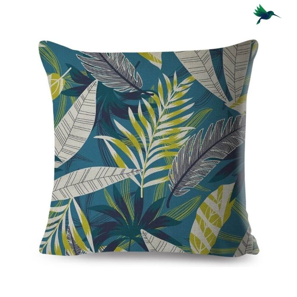 Coussin Jungle Bleu Déco-exotique.fr