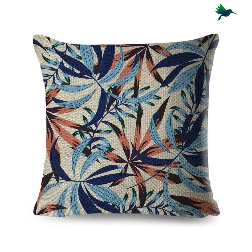 Coussin Jungle Bleu Déco-exotique.fr