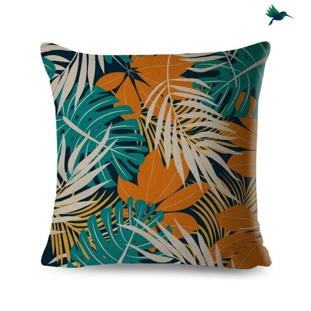 Coussin Jungle Bleu Déco-exotique.fr