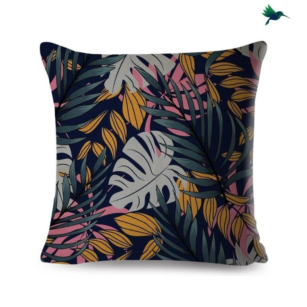 Coussin Jungle Bleu Déco-exotique.fr