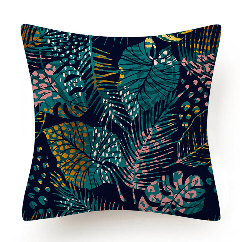 Coussin Jungle Bleu nuit Déco-exotique.fr