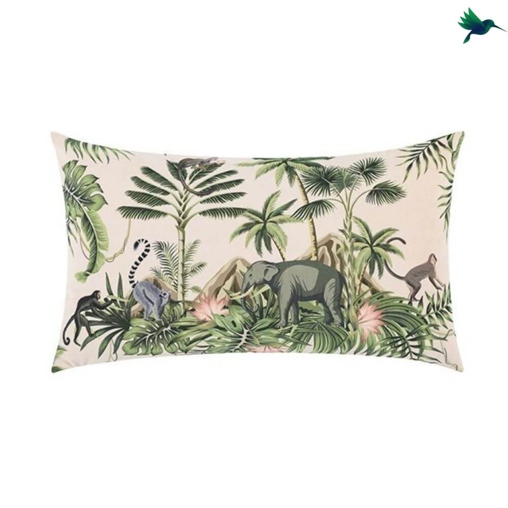 Coussin Imprimé Jungle - Coussin Jungle "Equatoria" - Déco-exotique.fr