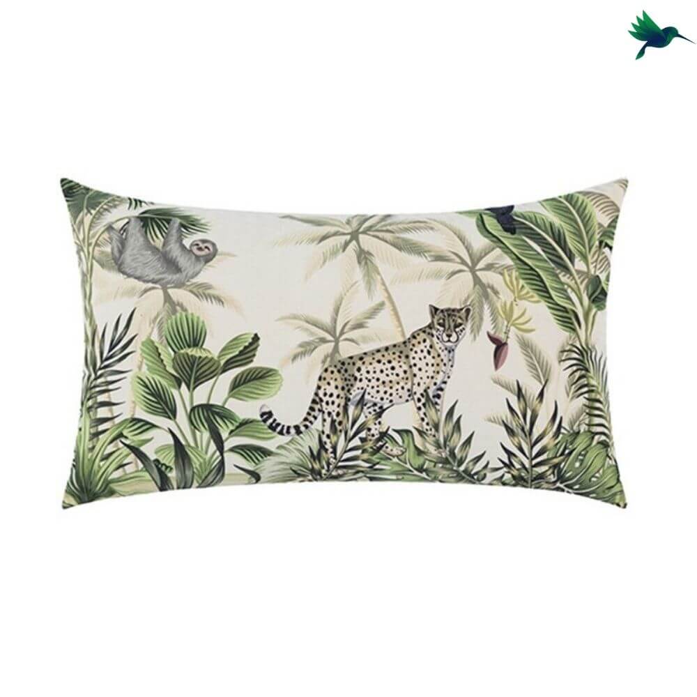 Coussin Imprimé Jungle - Coussin Jungle "Equatoria" - Déco-exotique.fr