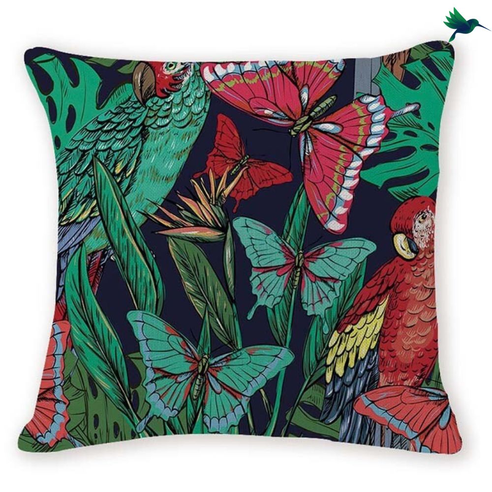 Coussin Jungle Papillon Déco-exotique.fr