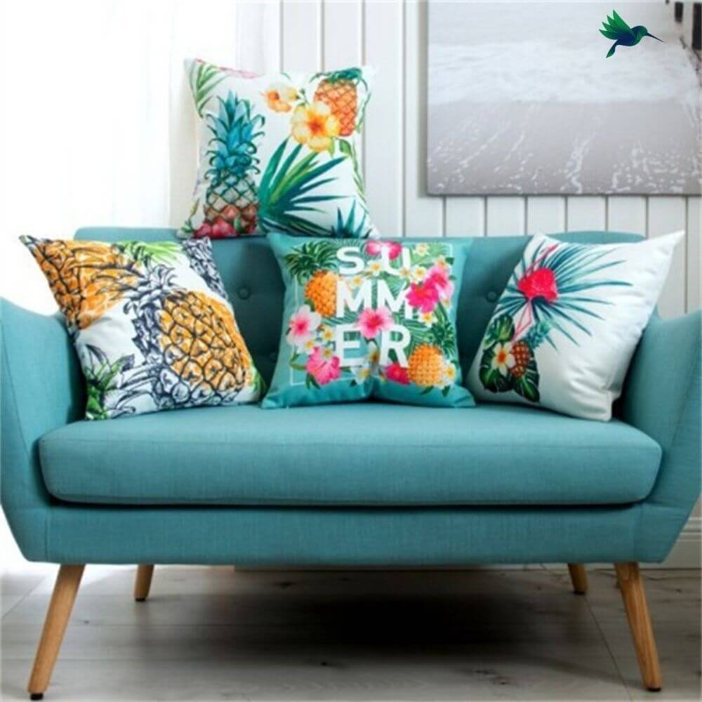 Coussin Motif Ananas Déco-exotique.fr