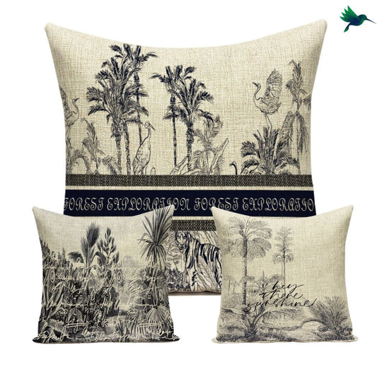 Coussin Palmier Vintage Déco-exotique.fr