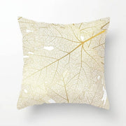 Coussin Tropical Blanc et Or