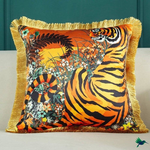 Coussin imprimé Jungle Déco-exotique.fr