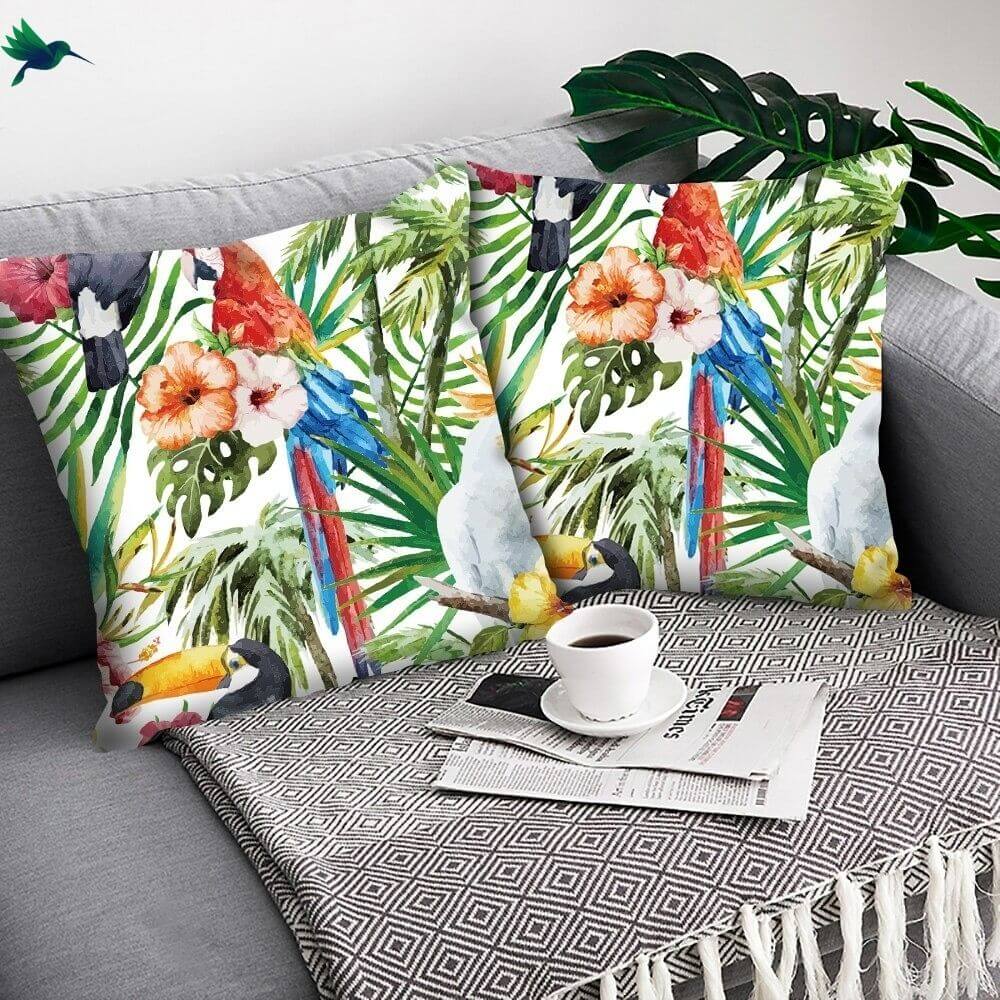 Coussin motif Jungle Déco-exotique.fr