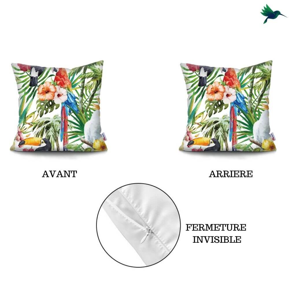 Coussin motif Jungle Déco-exotique.fr