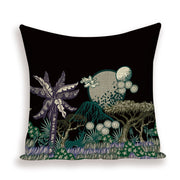 Coussin Jungle noir Déco-exotique.fr