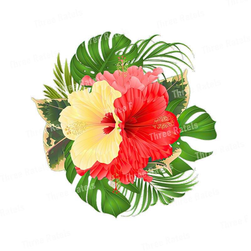 Stickers Fleurs Exotiques Déco-exotique.fr