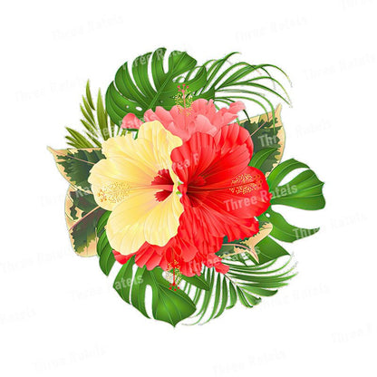 Stickers Fleurs Exotiques Déco-exotique.fr