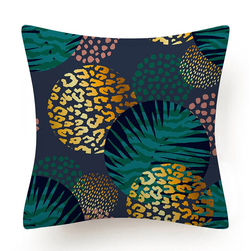 Coussin Jungle Bleu nuit Déco-exotique.fr