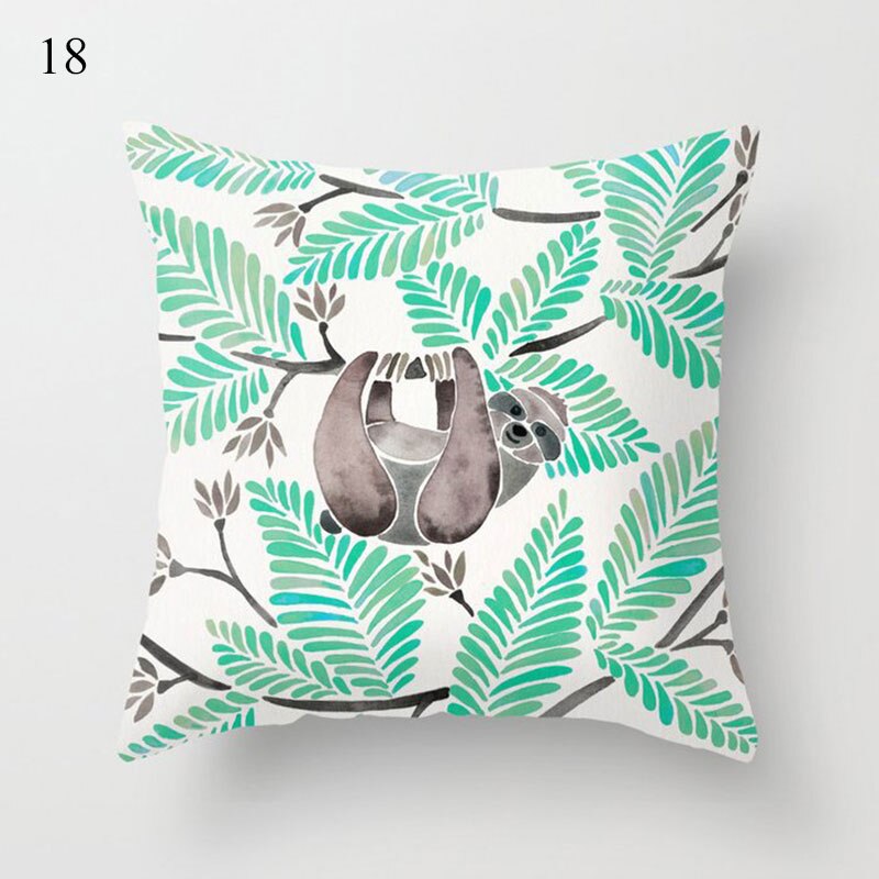 Coussin Tropical Vert Menthe Déco-exotique.fr