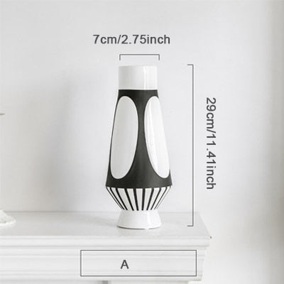 Vase Ethnique noir et blanc Déco-exotique.fr