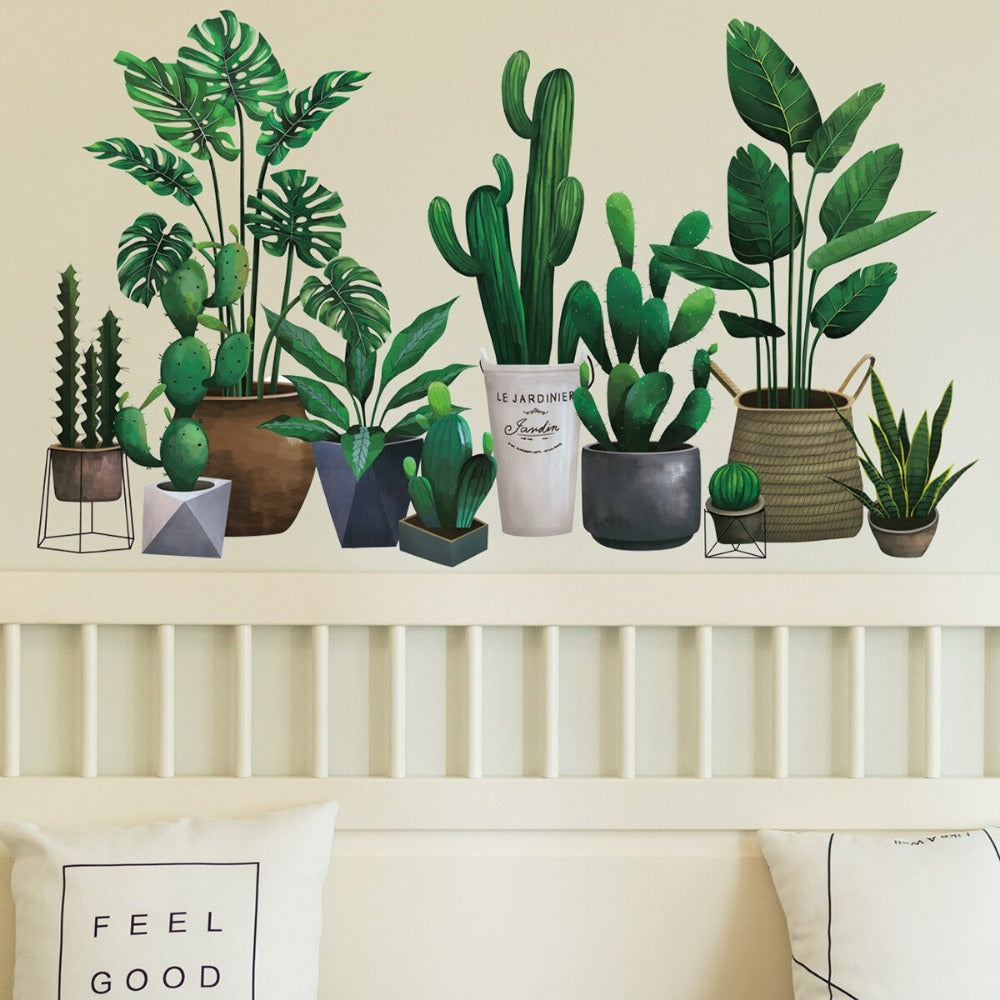 Stickers Plantes Vertes Pot Déco-exotique.fr