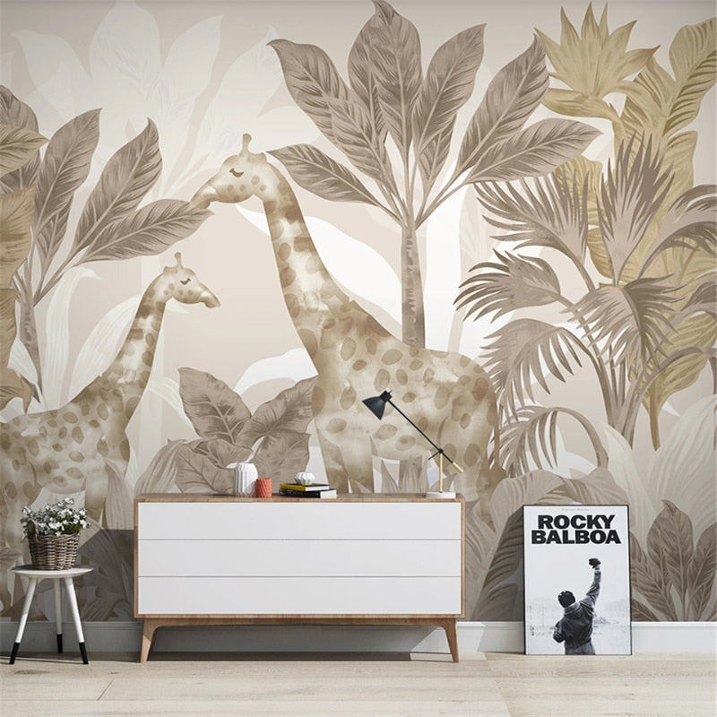 Papier peint Tropical Beige Déco-exotique.fr