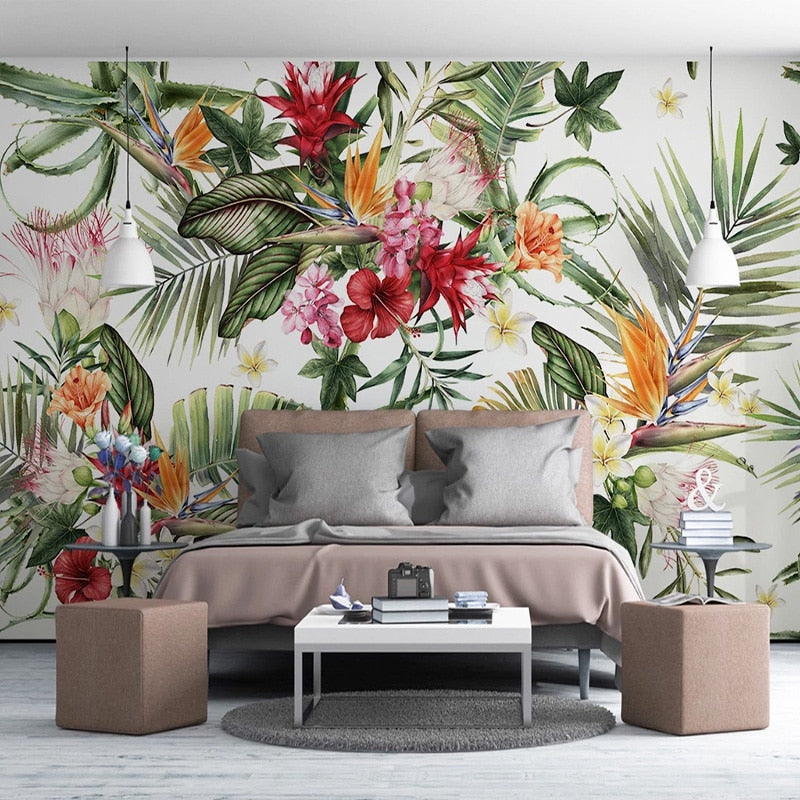 Papier peint Fleurs Tropicales Déco-exotique.fr