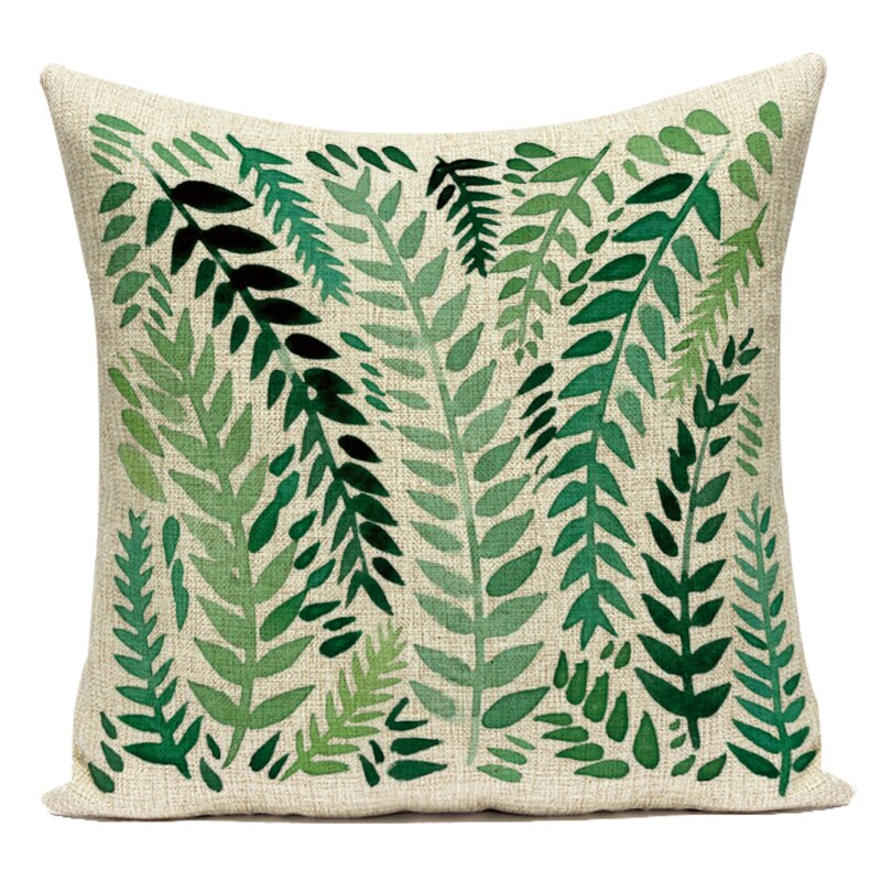 Coussin motif Feuillage Tropical Déco-exotique.fr