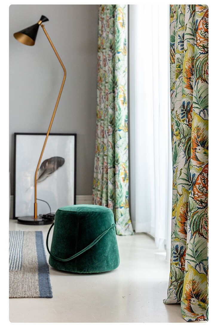 Rideau Jungle Coloré- Déco Exotique