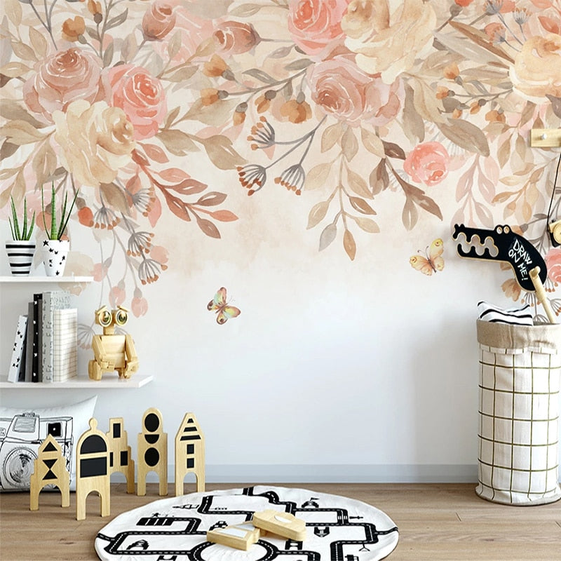 Papier peint Jungle Rose-Taupe Déco-exotique.fr