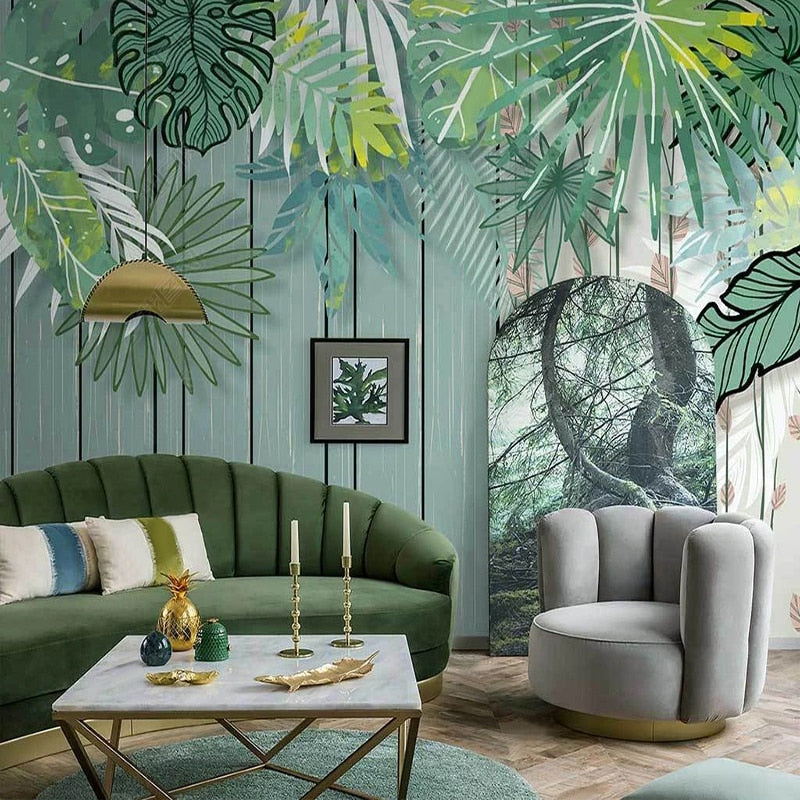 Papier peint Tropical Vert Déco-exotique.fr