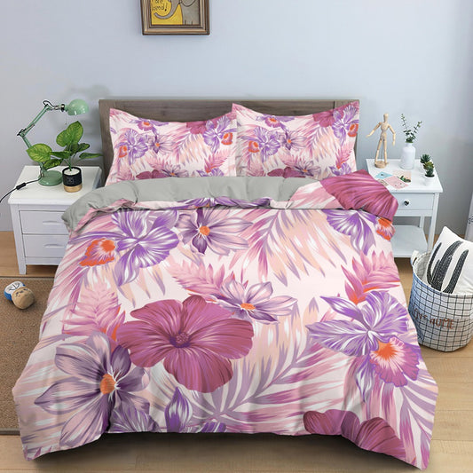 Housse de couette Exotique violet Déco-exotique.fr