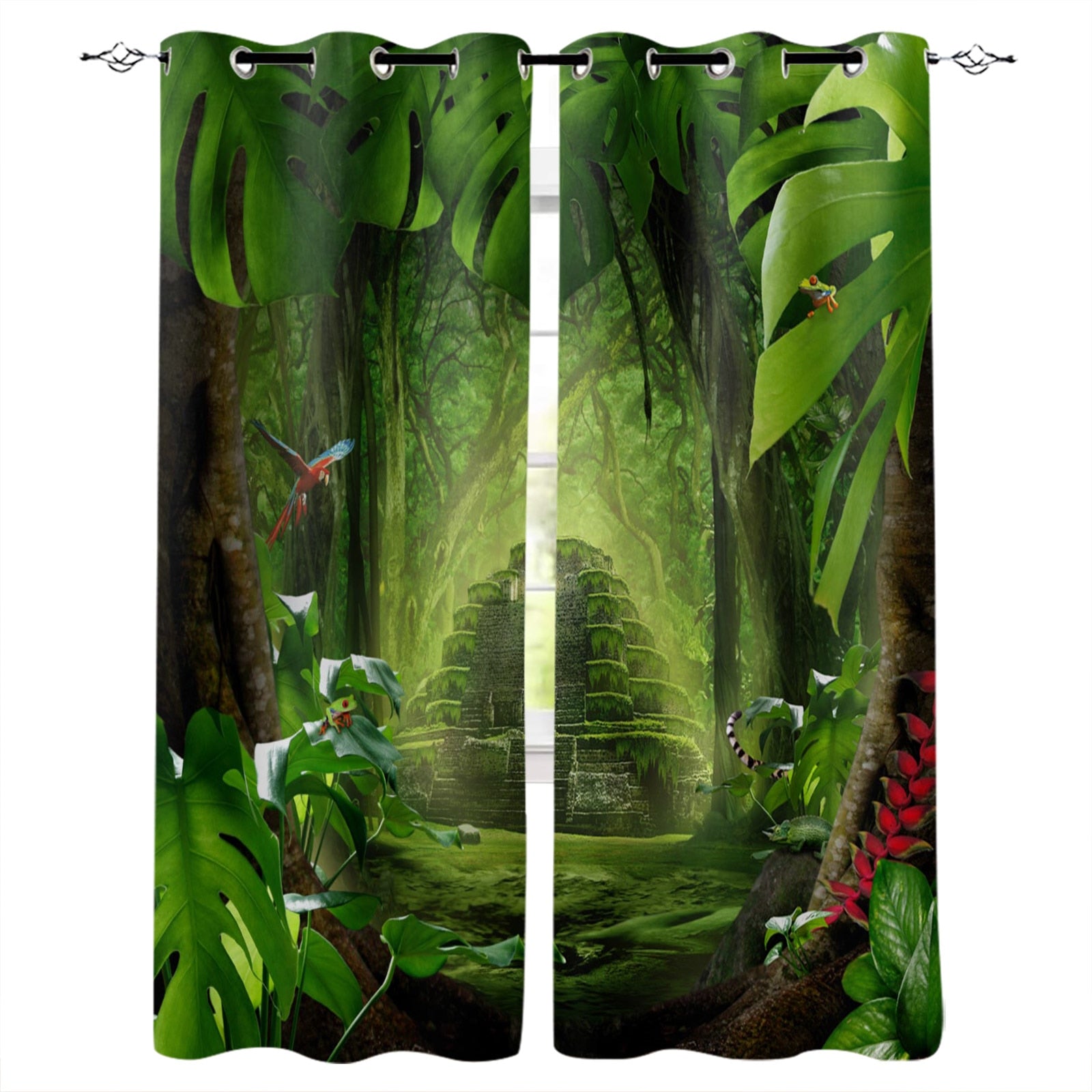 Rideau Jungle Temple Déco-exotique.fr