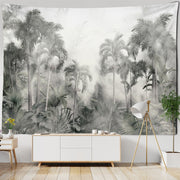 Tenture Murale Jungle Gris et Blanc Déco-exotique.fr