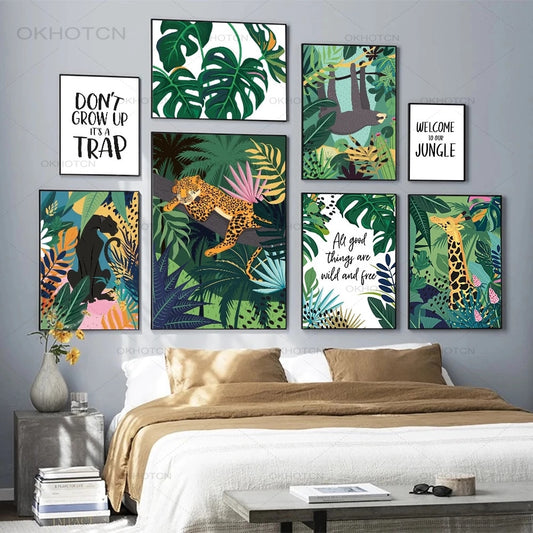 Affiche Animaux Jungle Tropicale Déco-exotique.fr