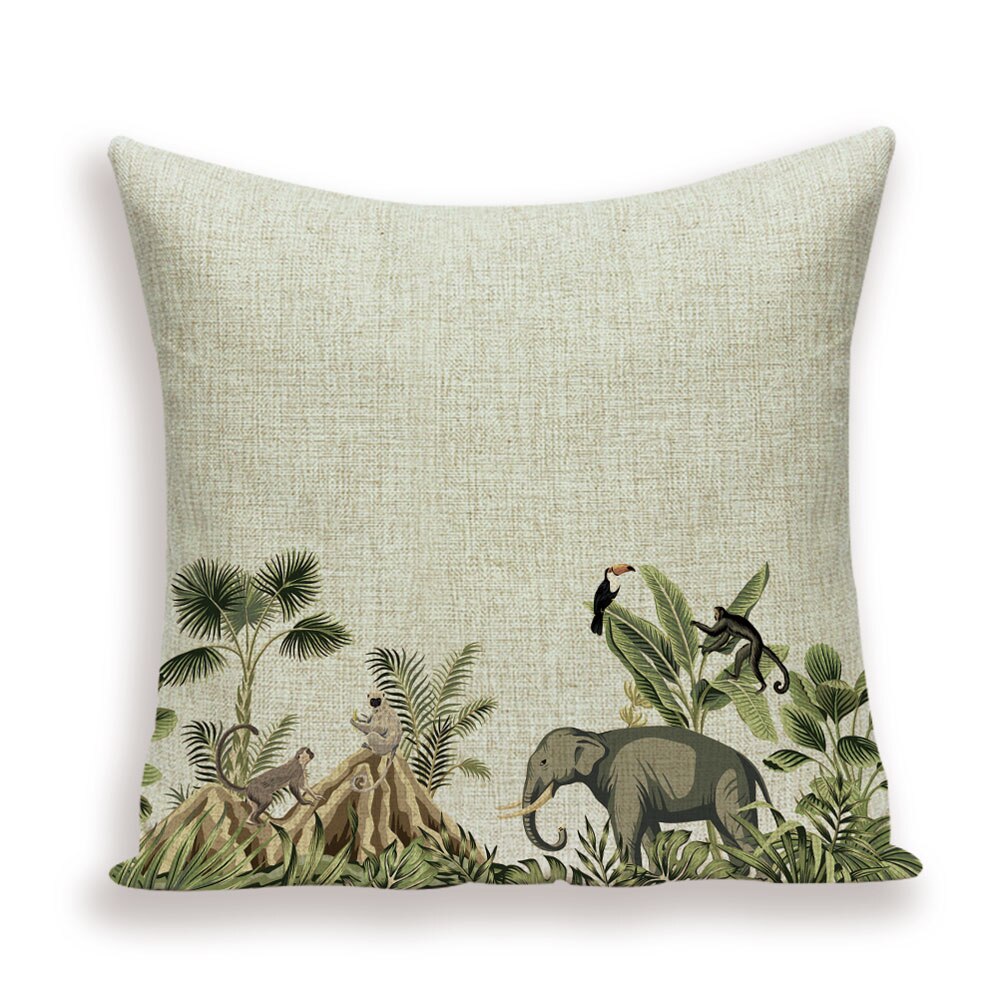 Coussin Jungle 45 x 45 cm Déco-exotique.fr