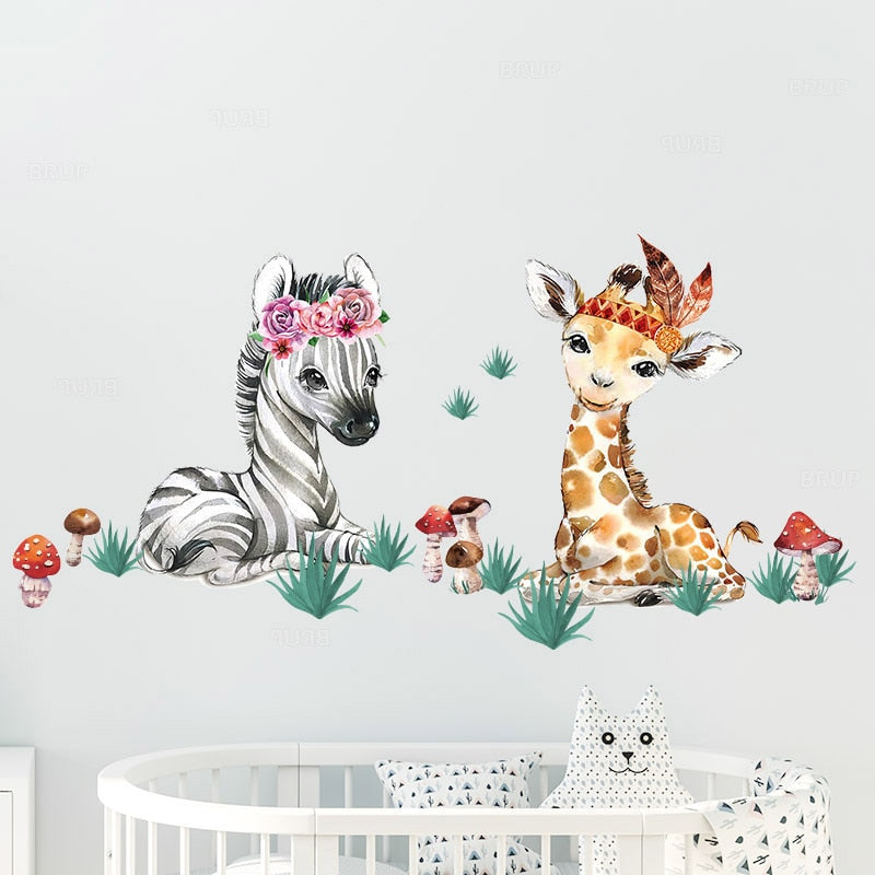Stickers animaux Savane Fille Déco-exotique.fr