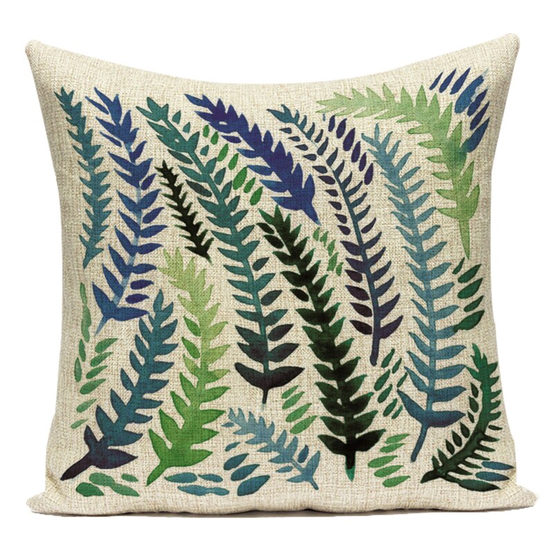 Coussin motif Feuillage Tropical Déco-exotique.fr