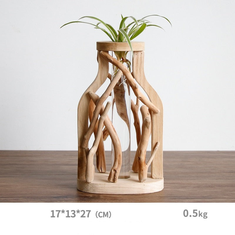 Vase en Bois Flotté Déco-exotique.fr