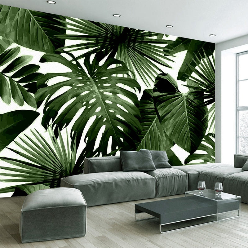 Papier peint Tropical Grandes Feuilles Déco-exotique.fr