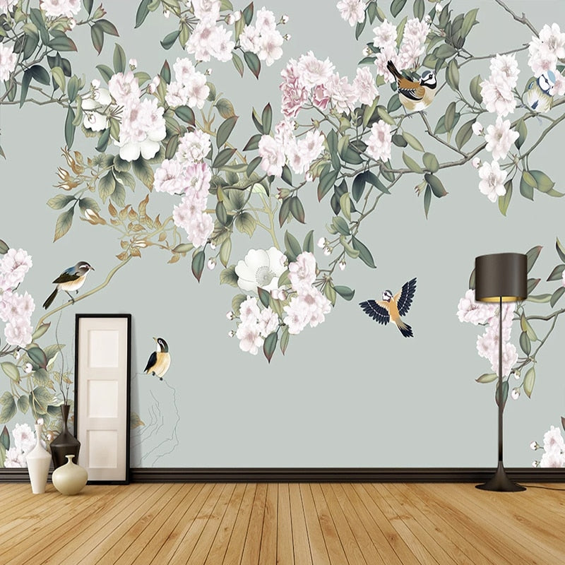 Papier peint Jungle Floral Pastel Déco-exotique.fr