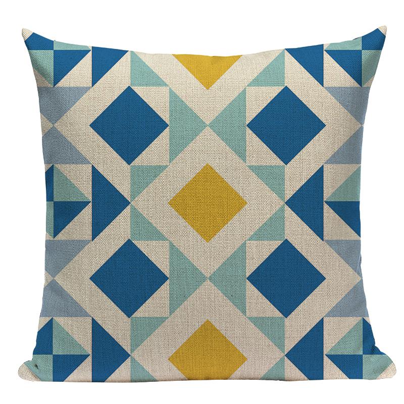 Coussin Tropical Bleu et Jaune Déco-exotique.fr