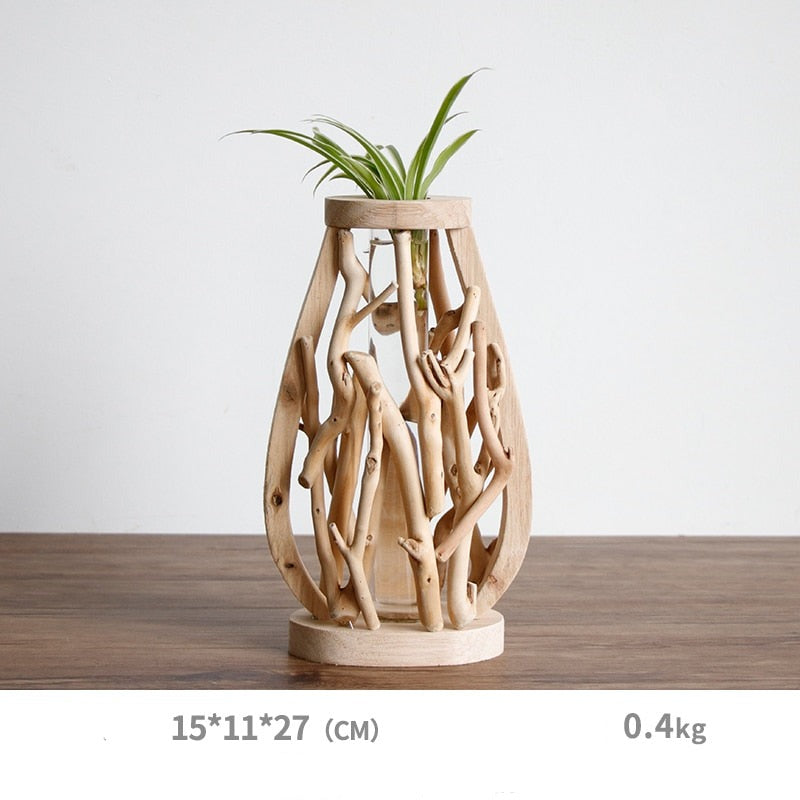 Vase en Bois Flotté Déco-exotique.fr