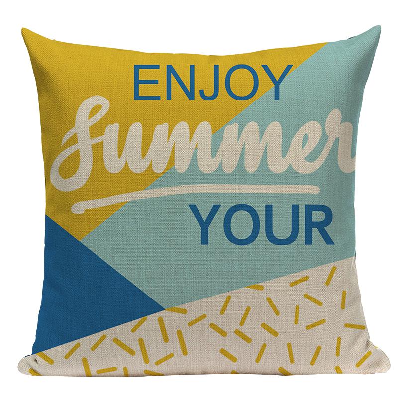 Coussin Tropical Bleu et Jaune Déco-exotique.fr